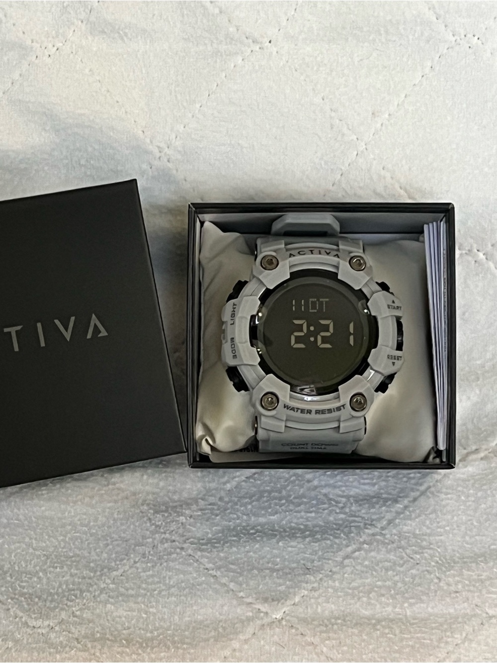 ACTIVA by Invicta Men’s Digital Sport Watch in Light Gray
